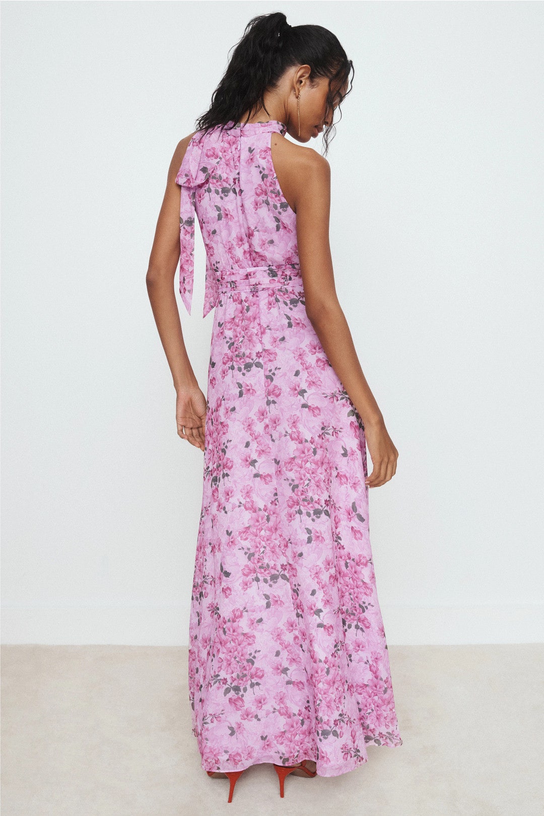 Diana Floral Tie Neck Gown by Sachin & Babi 2