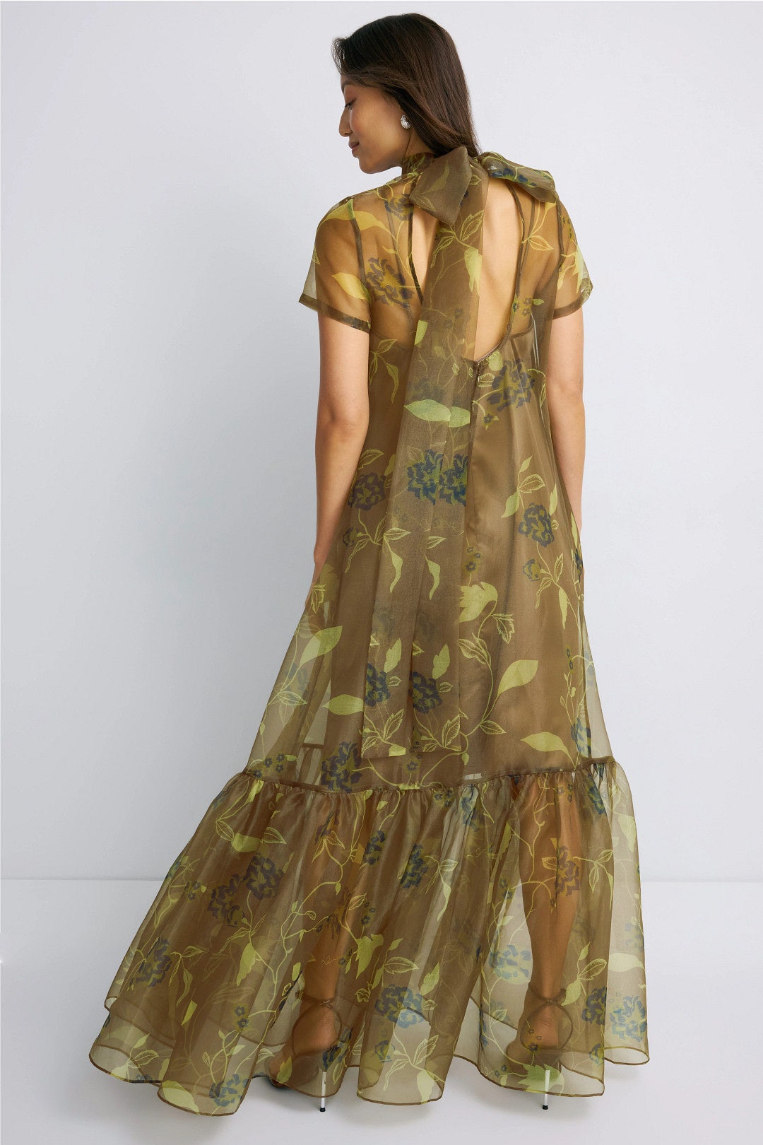 Brown Floral Calluna Dress by Staud 2
