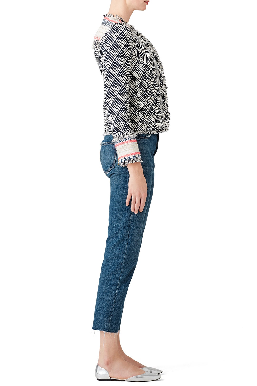 Printed Fringe Jacket by Trina Turk 2