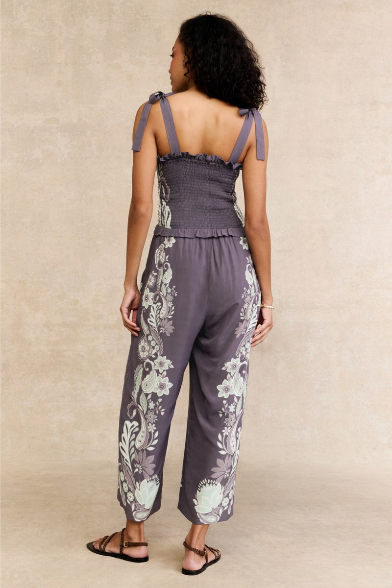 Rose Graphite Protea Paisley Jumpsuit by Caballero - Photo 2