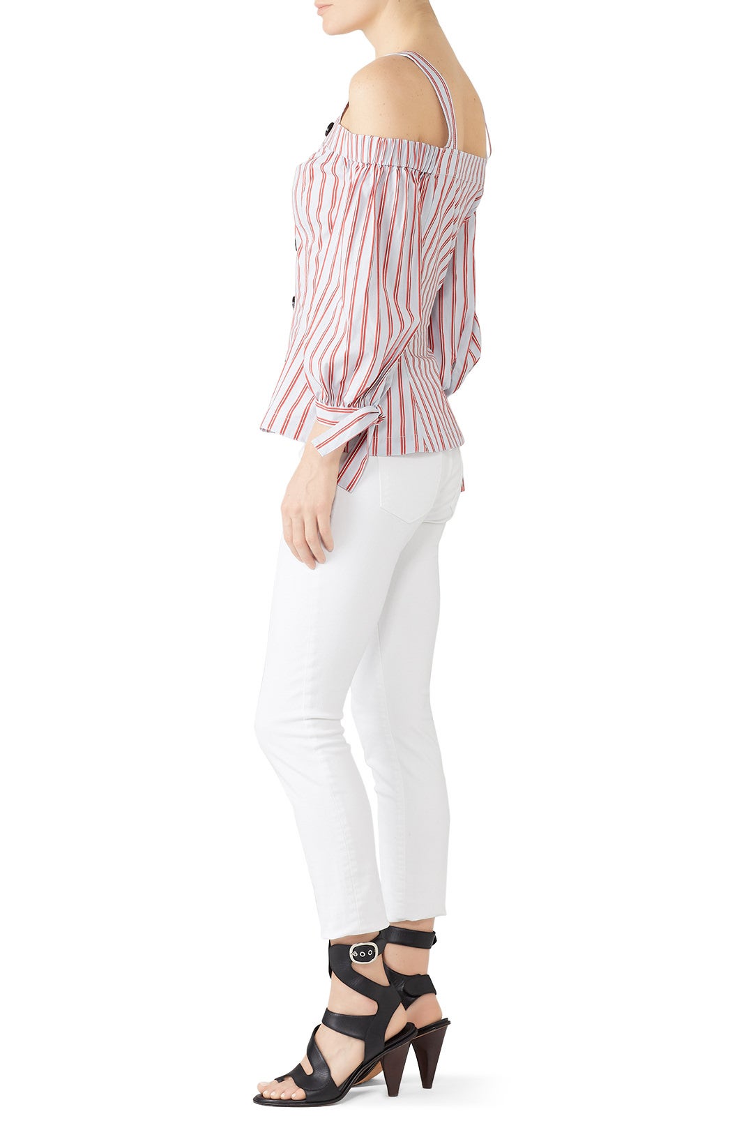 Buttoned Bell Sleeve Top by Derek Lam 10 Crosby 1