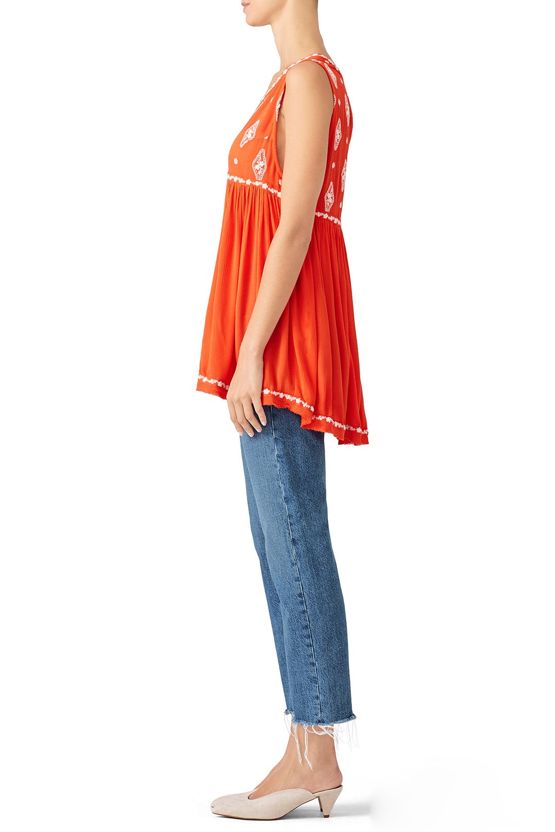 Diamond Embroidered Top by Free People 2