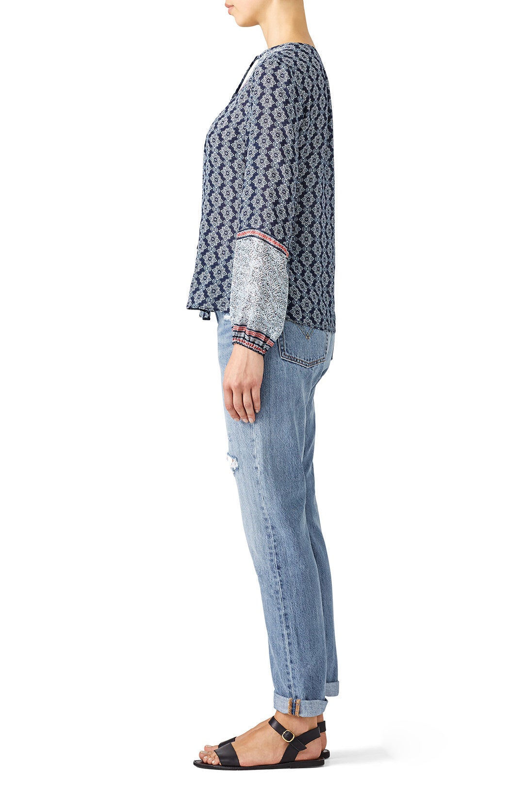 Avery Border Print Blouse by Greylin 1