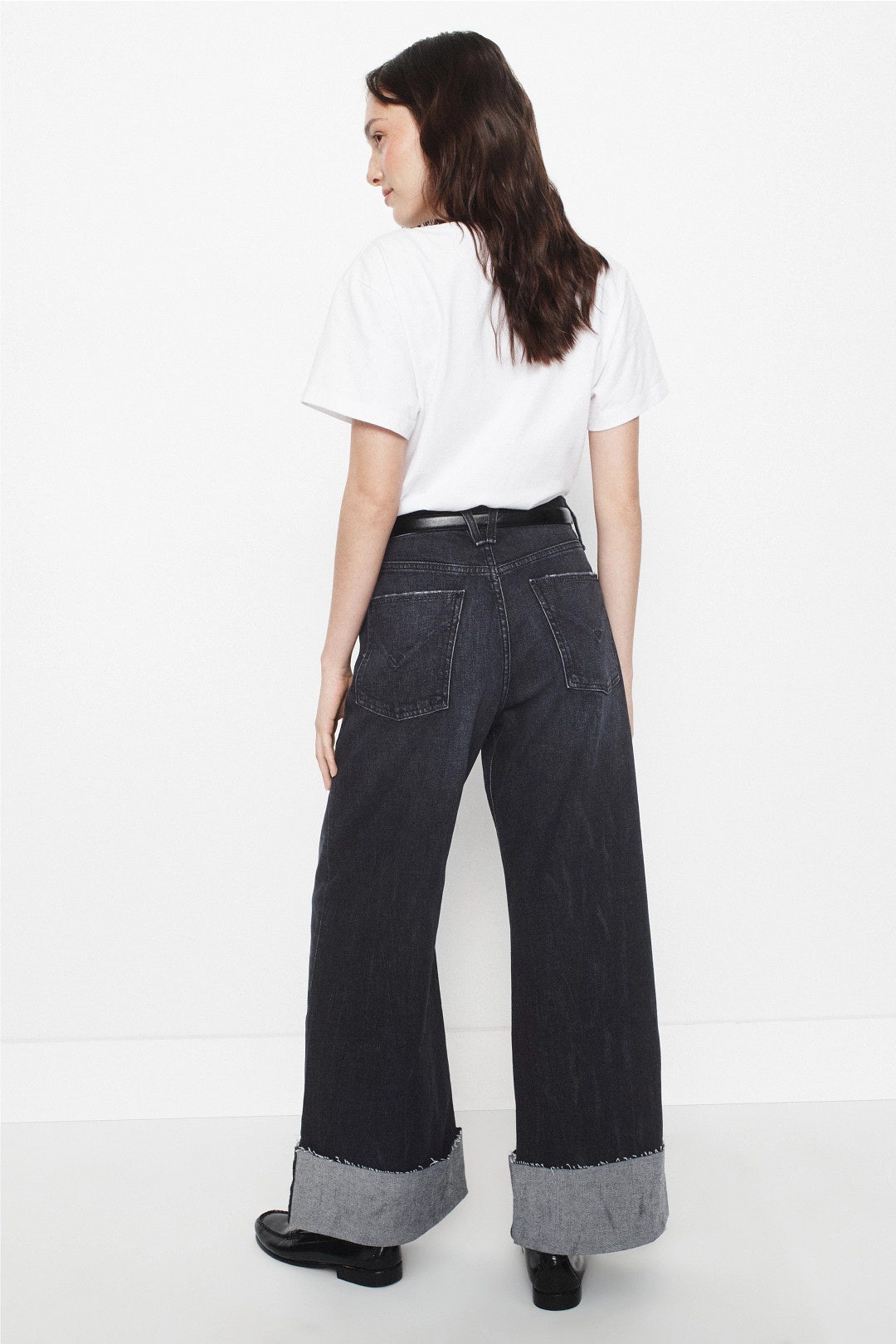 Petite Jodie Cuffed Wide Leg Jeans by Hudson 2