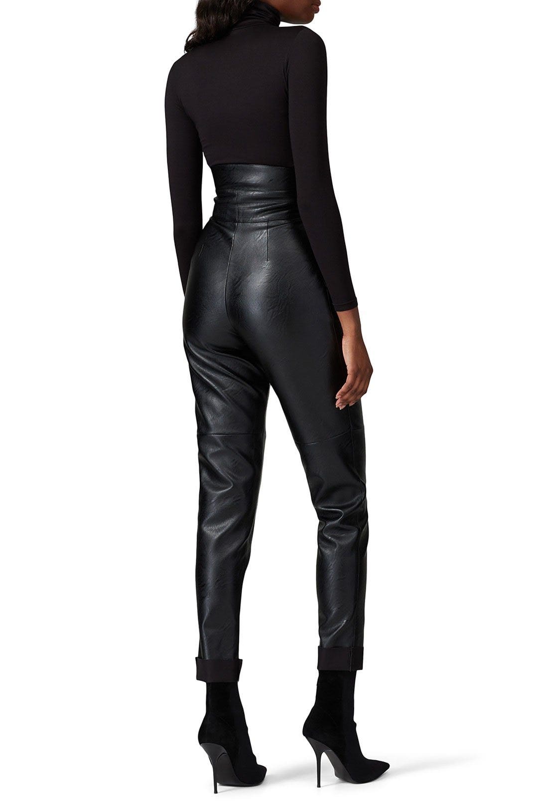 Black Faux Leather Pants by Maison Margiela 2