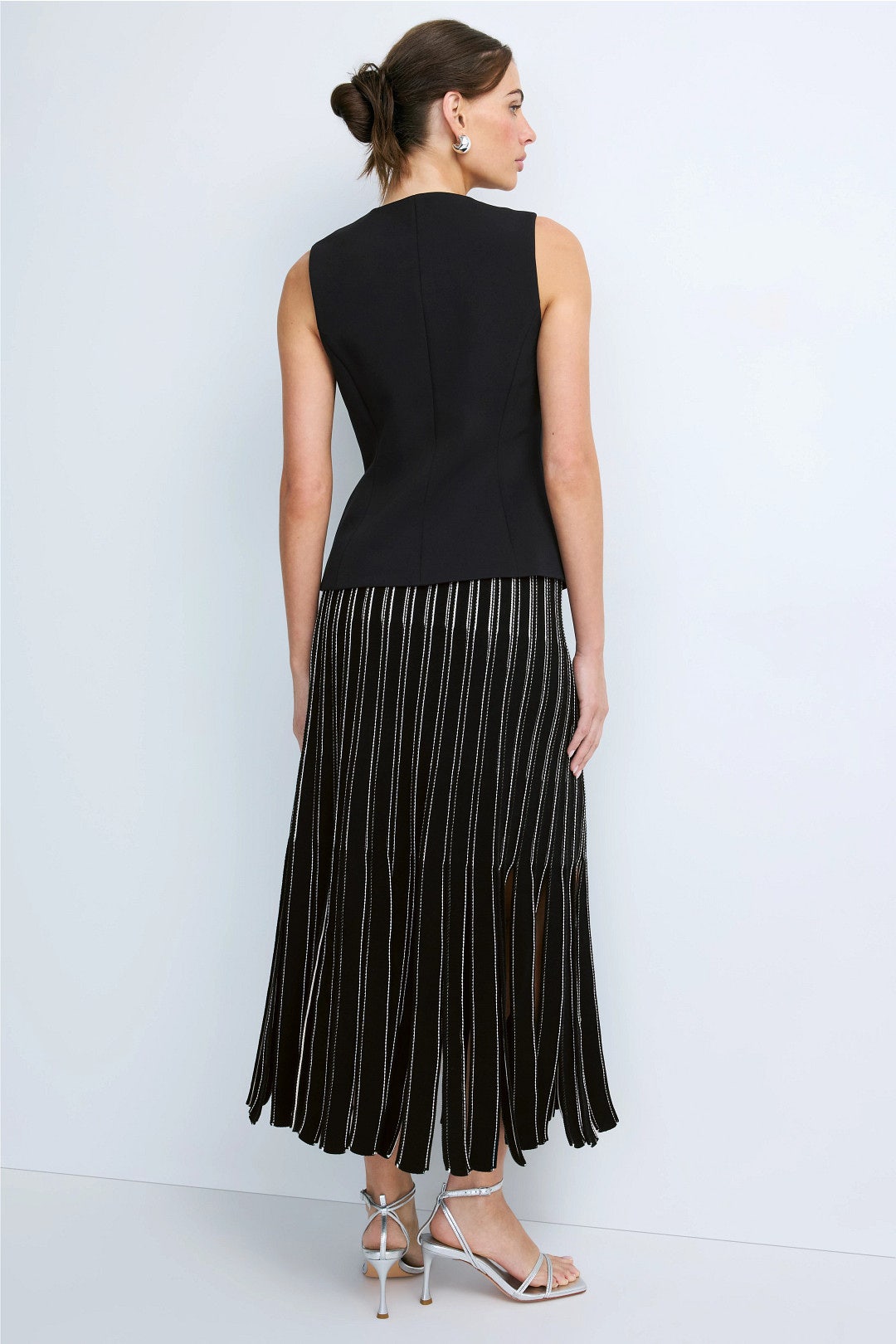 Fatrina Ribbed Knit Midi Skirt