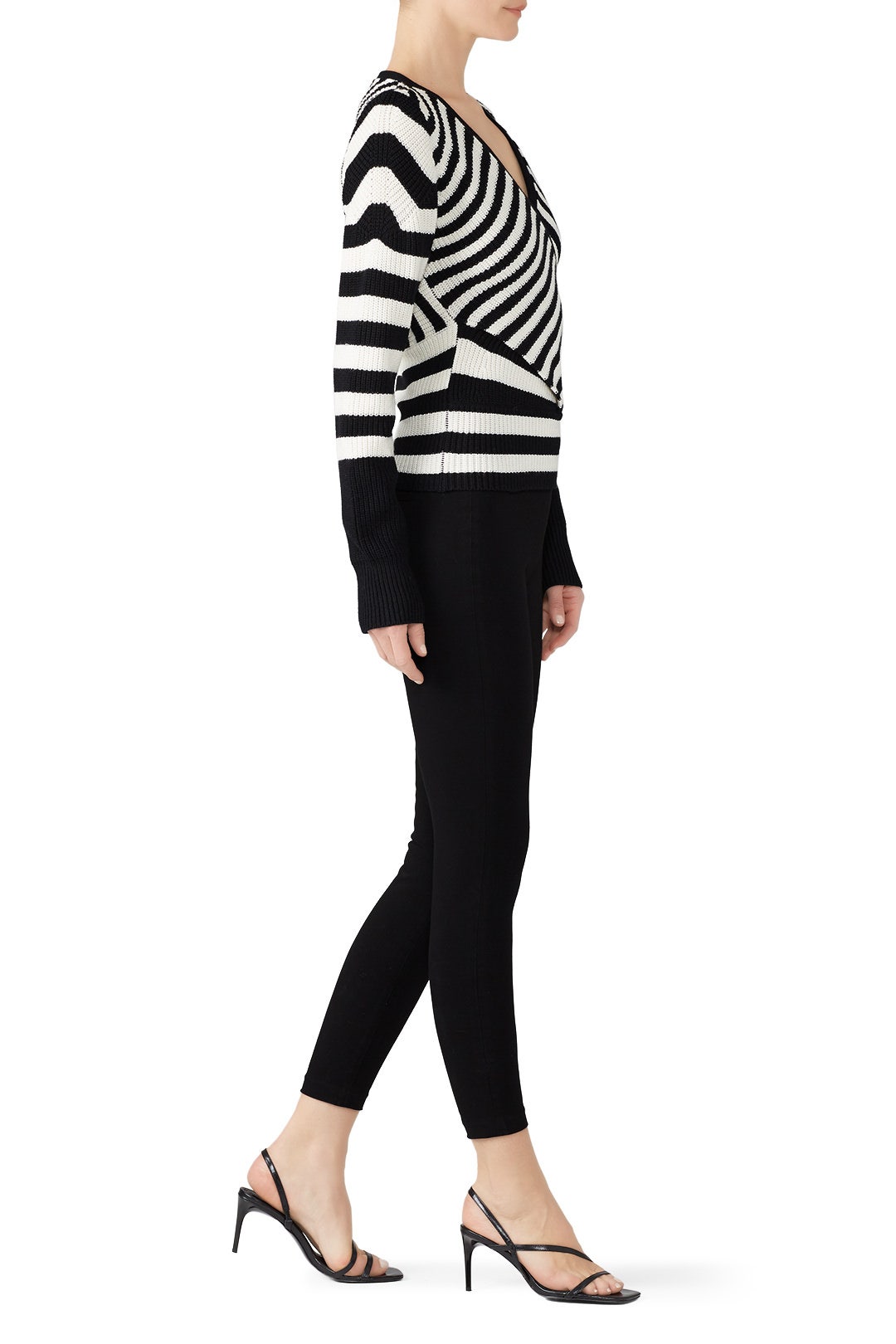 Striped Crossover Sweater by Tome 2
