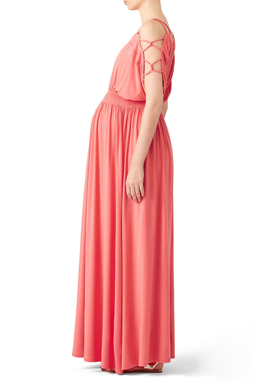 Coral Empire Maternity Maxi by Ingrid & Isabel 2