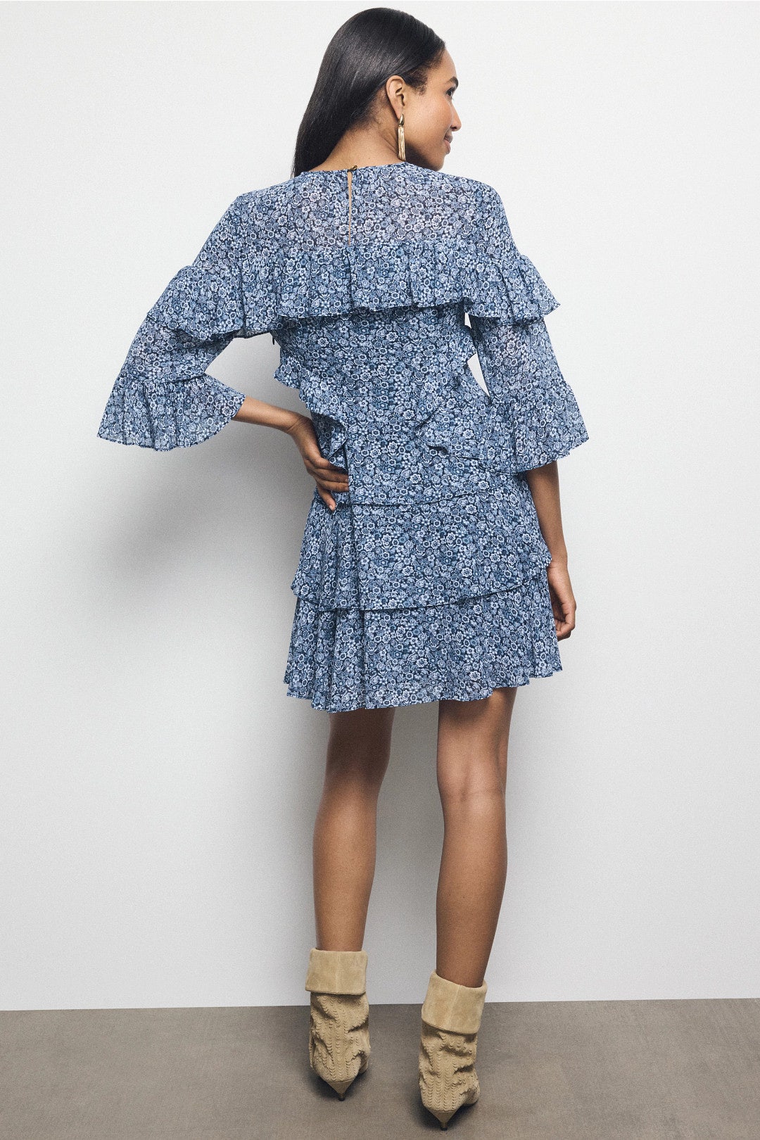 Floral Ruffle Mini Dress by MICHAEL KORS 2