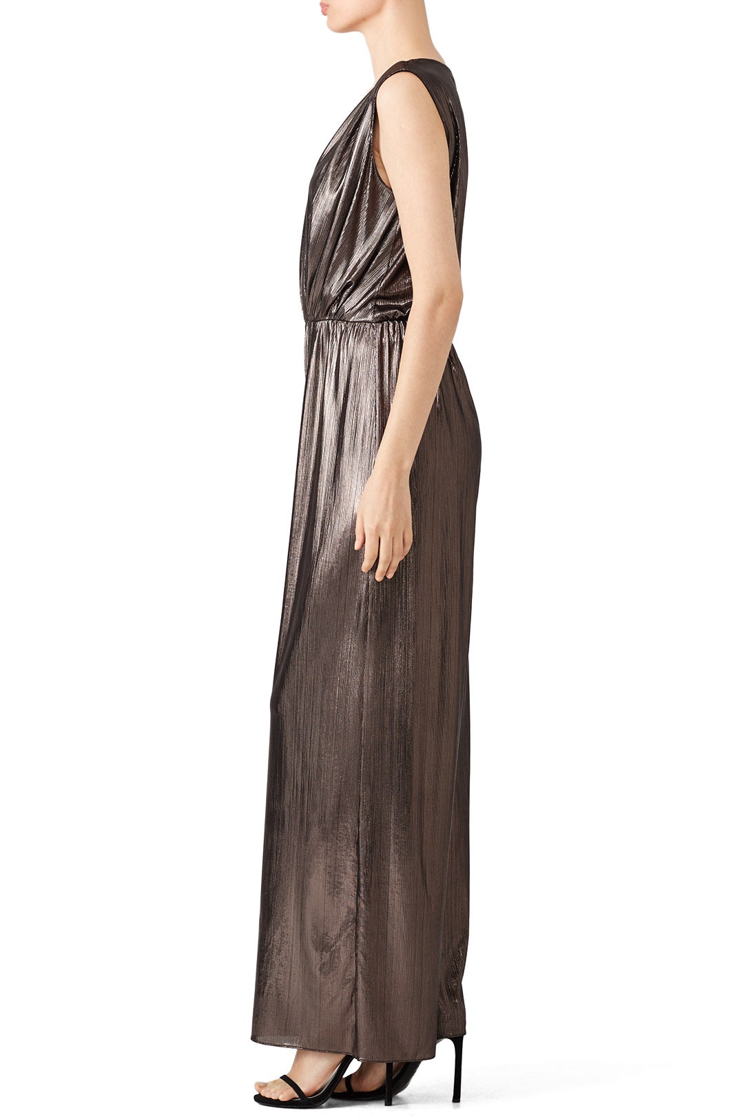 Metallic Gunnar Jumpsuit by Amanda Uprichard 1