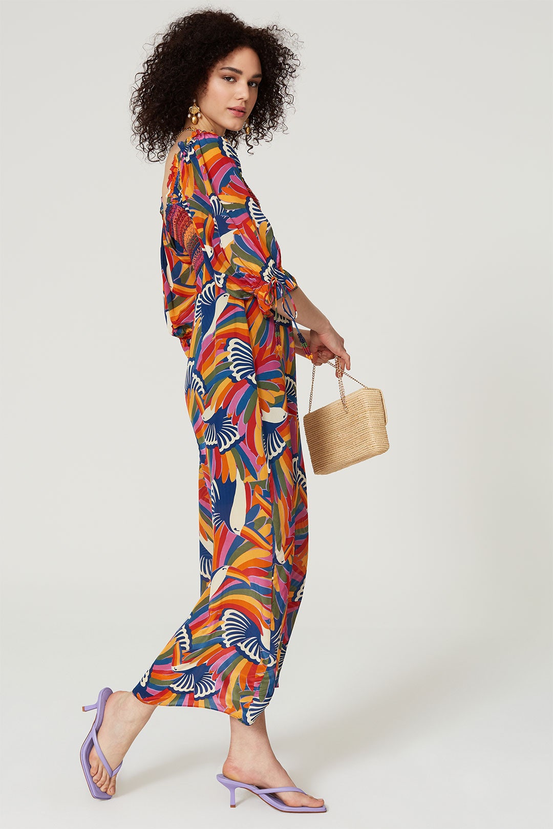 Rainbow Toucan Smocked Maxi by FARM Rio 2