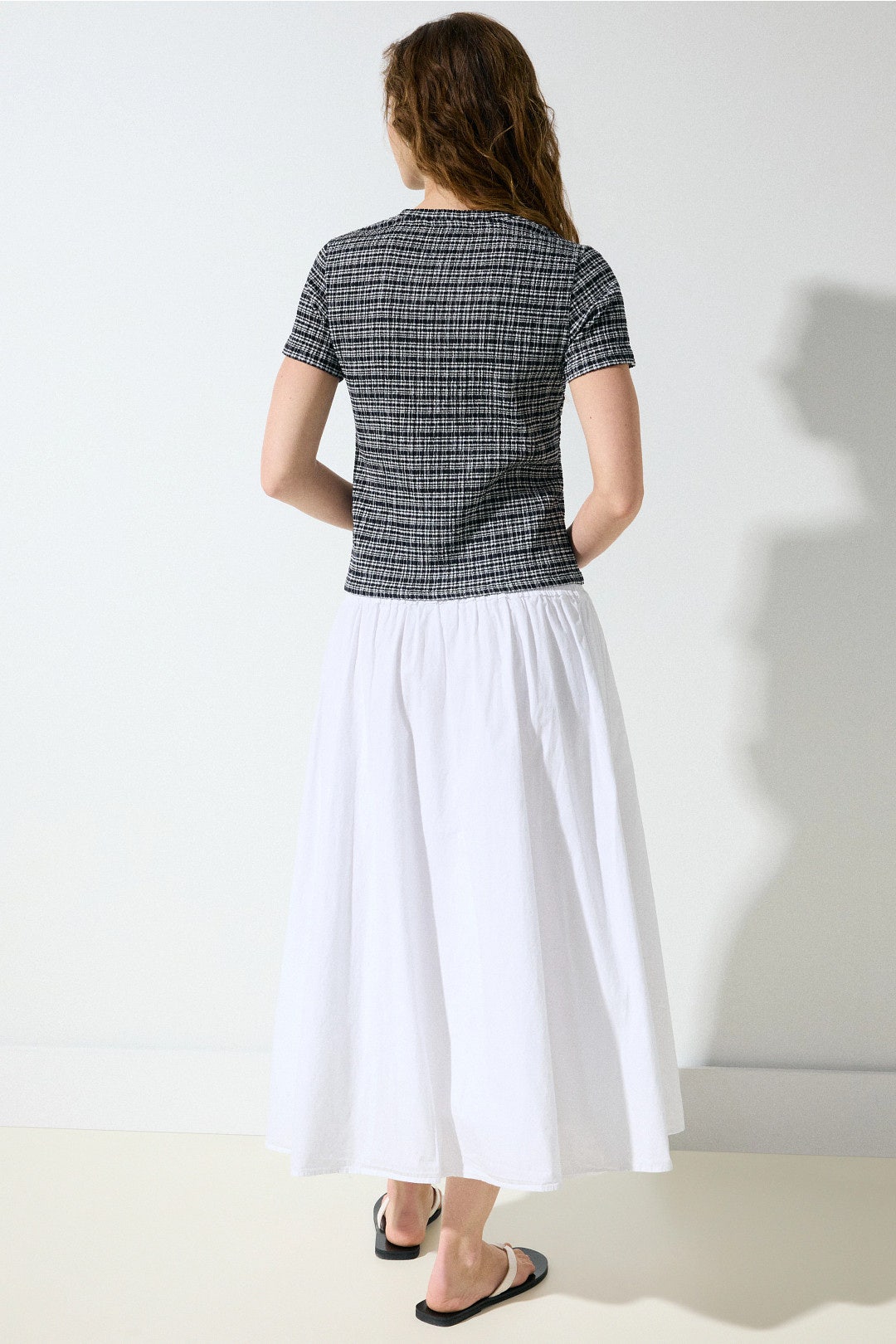 Plaid Crew Neck Top by VINCE. 1