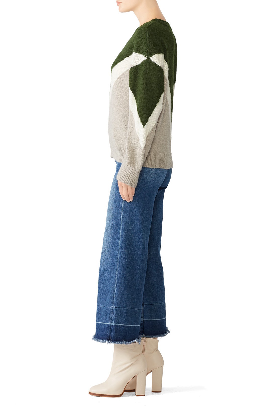 Colorblock Chevron Sweater by J.O.A. 1