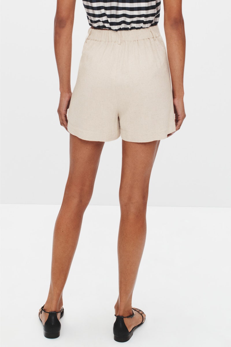Linen Trouser Shorts by Moon River - Photo 2