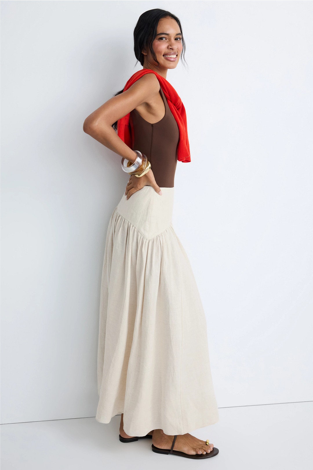 Procida Linen Skirt by Staud 1
