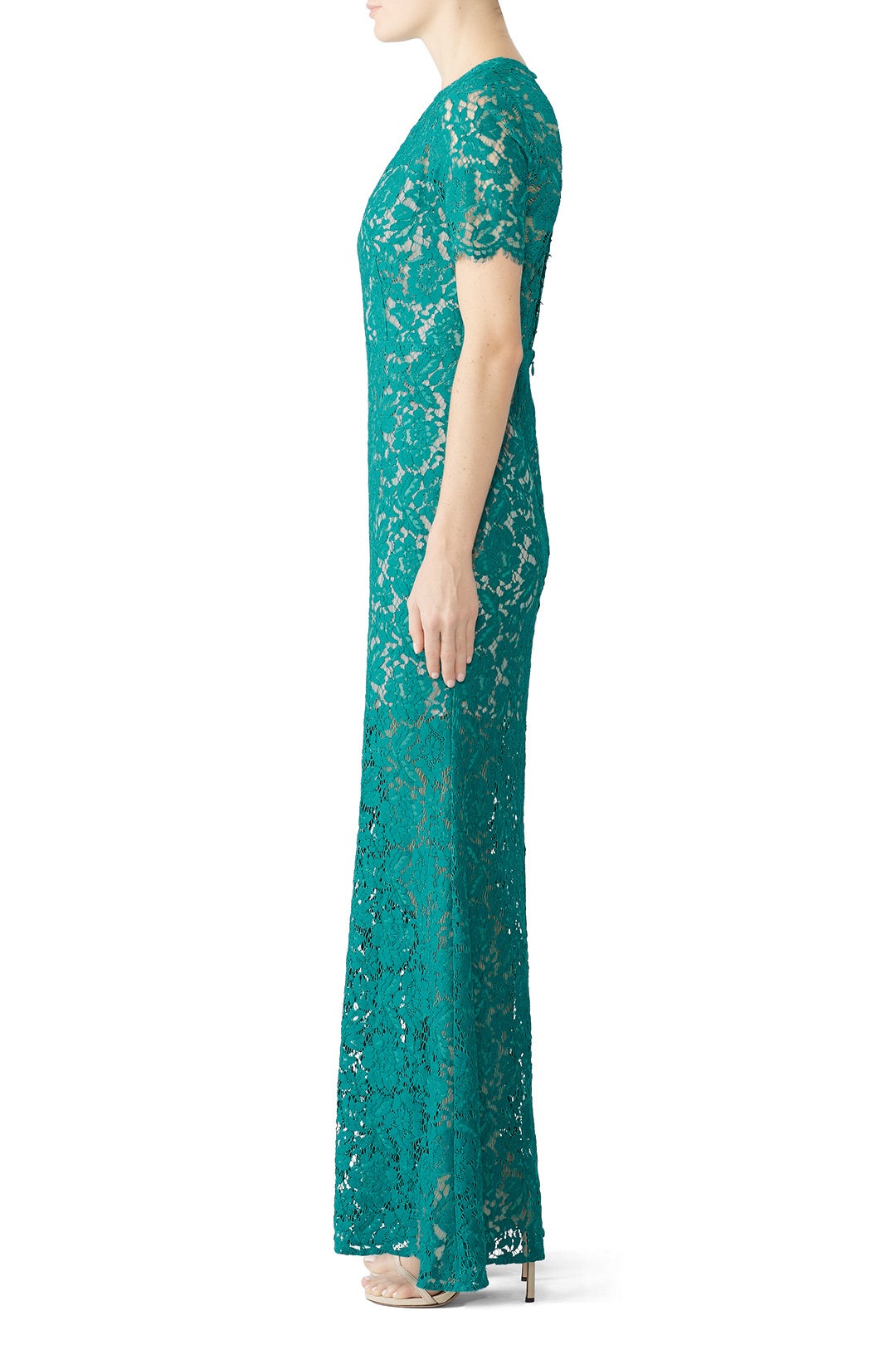 Green Star Crossed Gown by Aijek 1