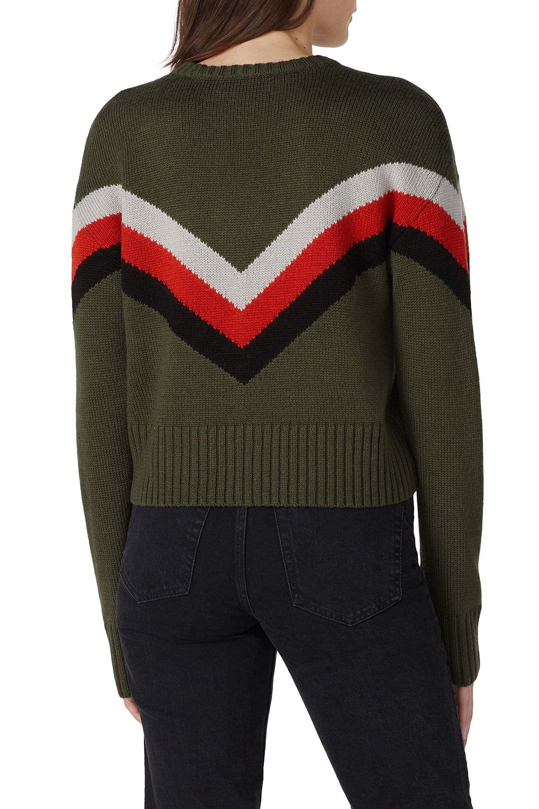 Olive Chevron Sweater by Marissa Webb x RTR 1
