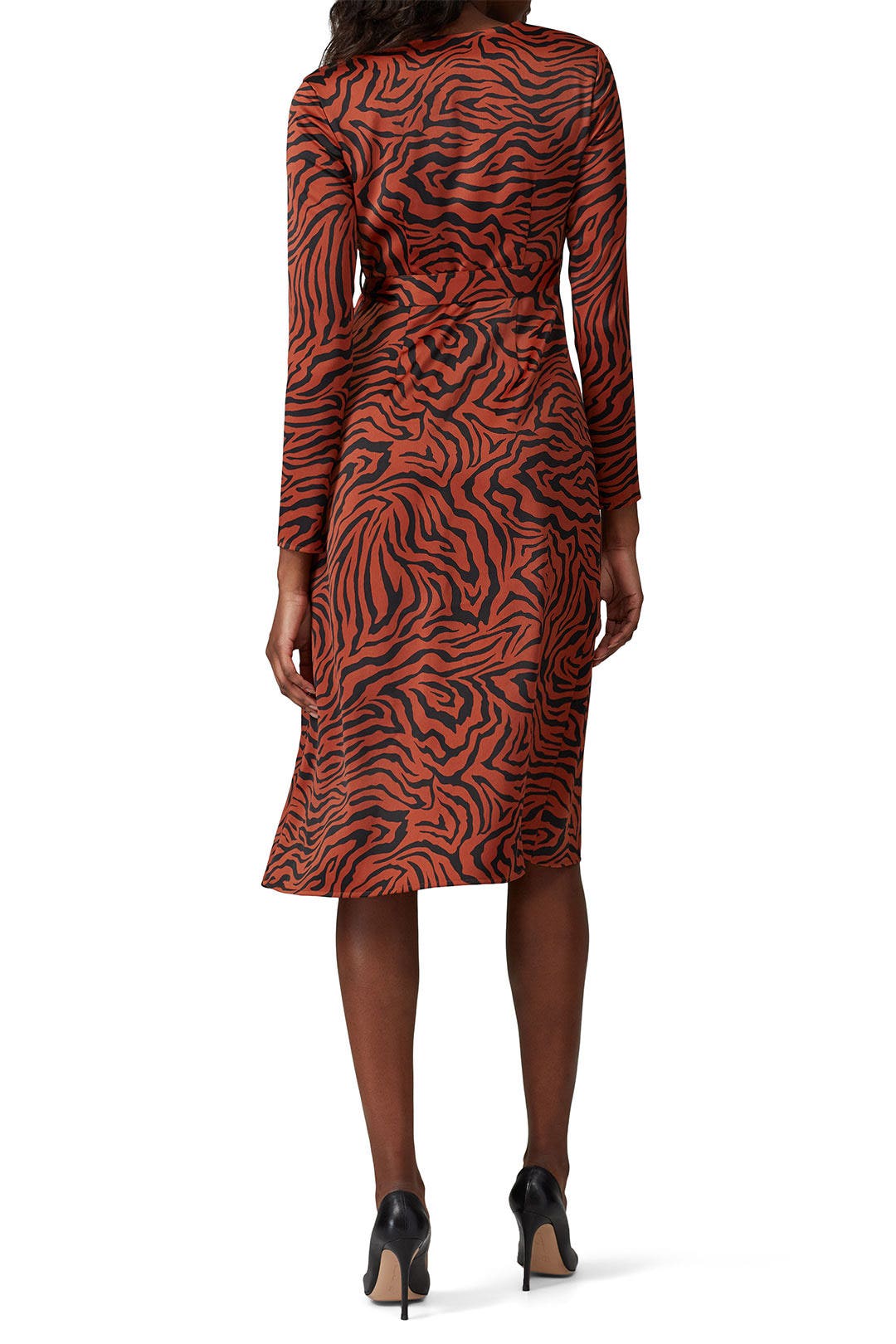 Brown Zebra Wrap Dress by Sweet Baby Jamie 2