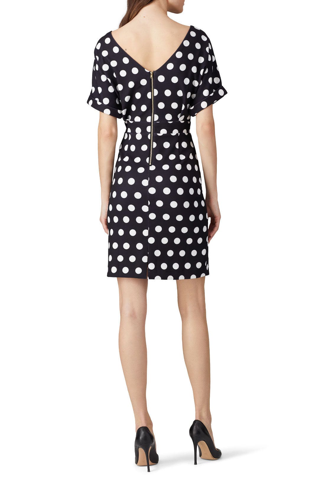 Polka Dot Dropped Shoulder Sheath by Alexia Admor 1