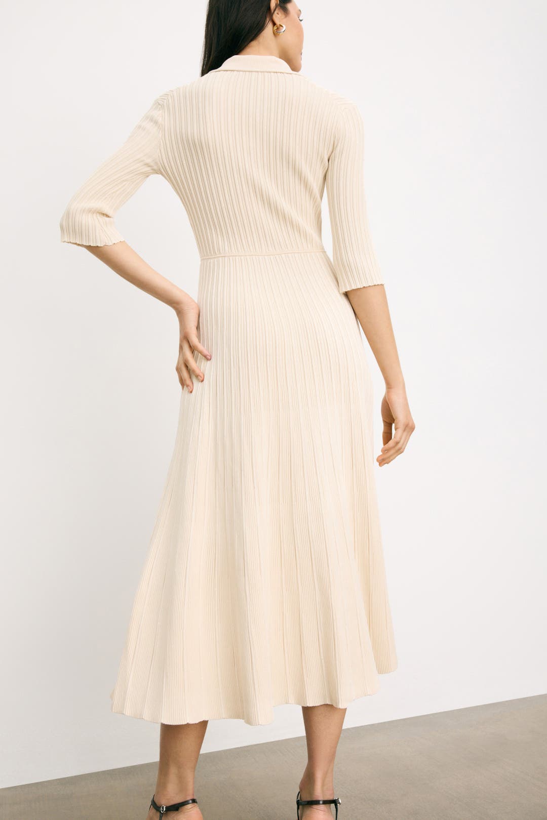 MAJE [マージ] Sequin Knit Midi Dress Sequin knit midi dress Natural For Women | Maje