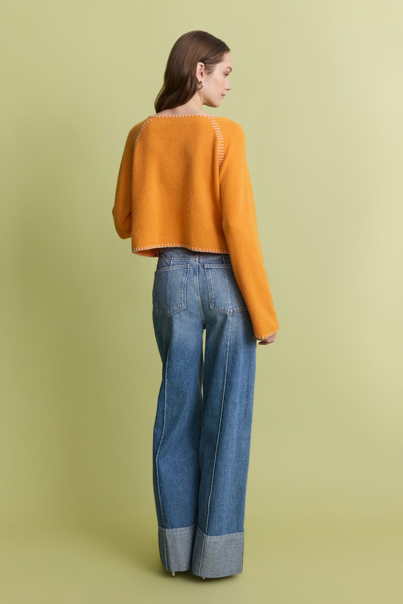 Embroidered Raglan Cardigan by NAADAM - Photo 2