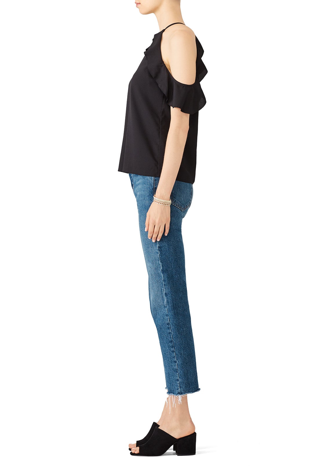 Black Saga Ruffle Top by Cooper & Ella 2