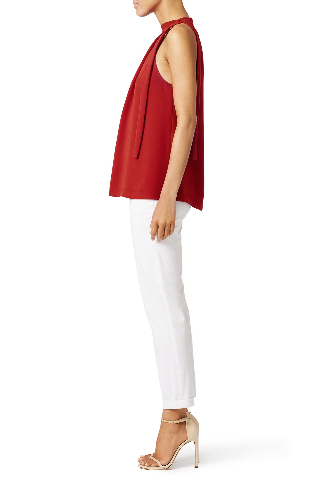 Red Maysprin Top by Theory 1