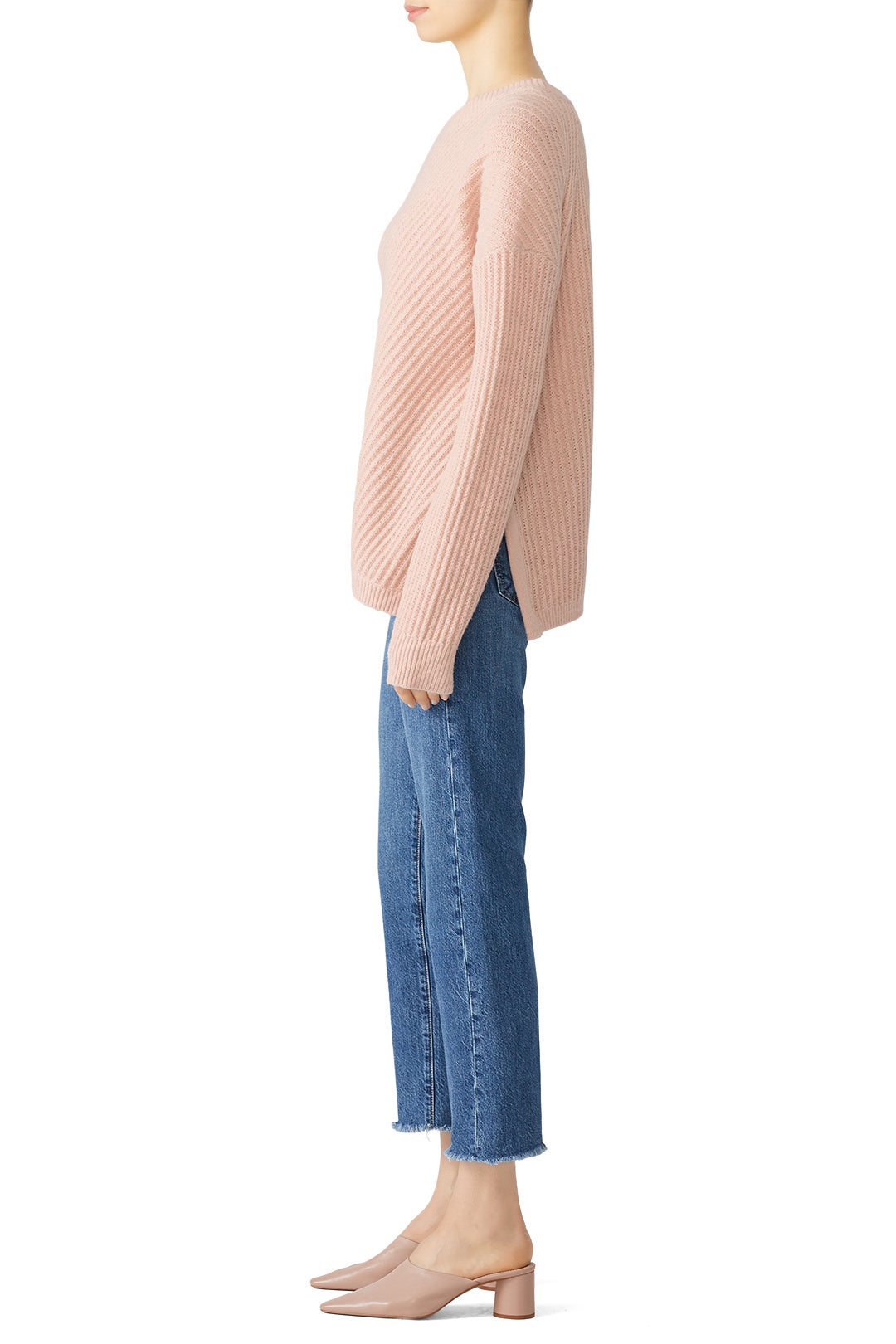 Side Slit Crew Sweater by VINCE. 1