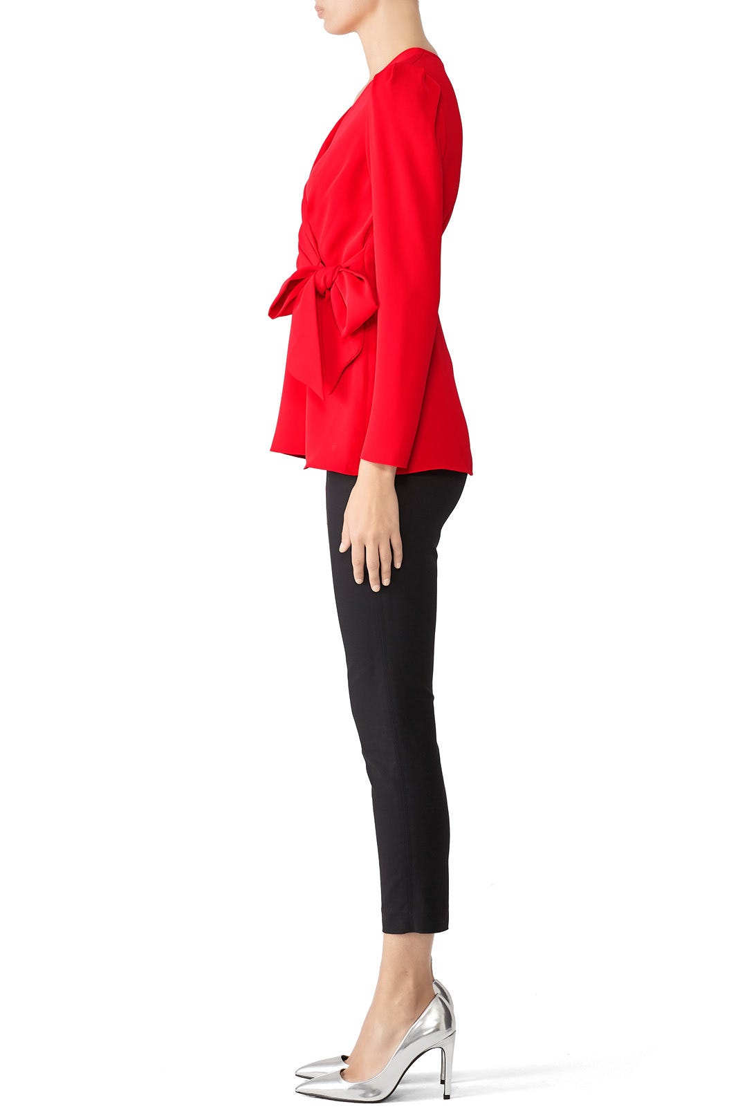 Red Tie Waist Top by Jay Godfrey 1