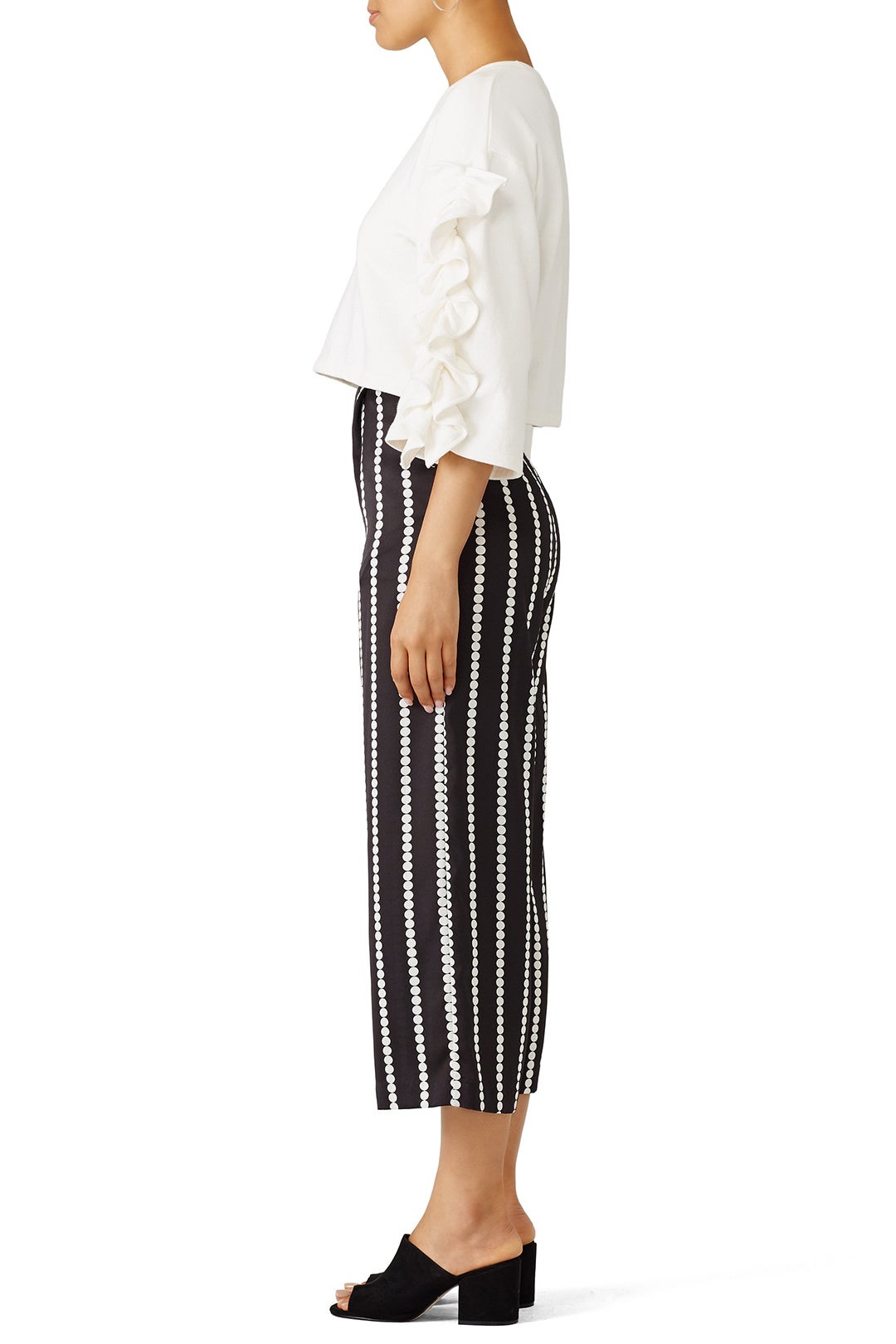 Cropped Ruffle Sweater by J.O.A. 1