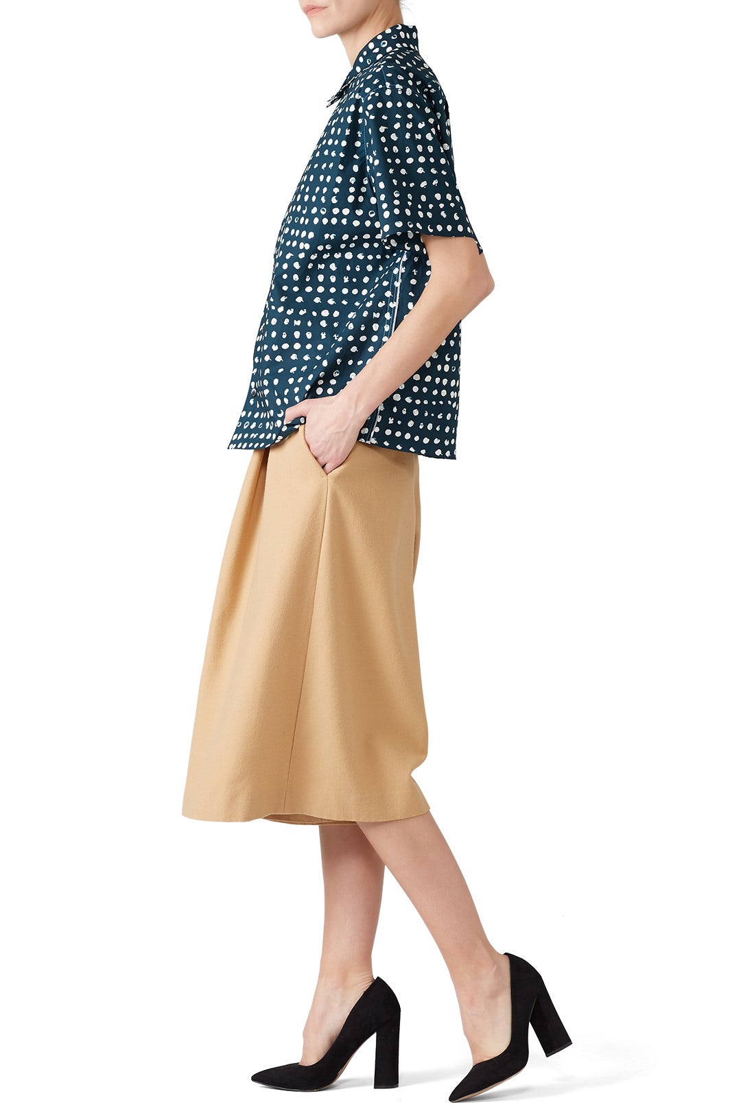 Polka Dot Polo Neck Shirt by Marni 2