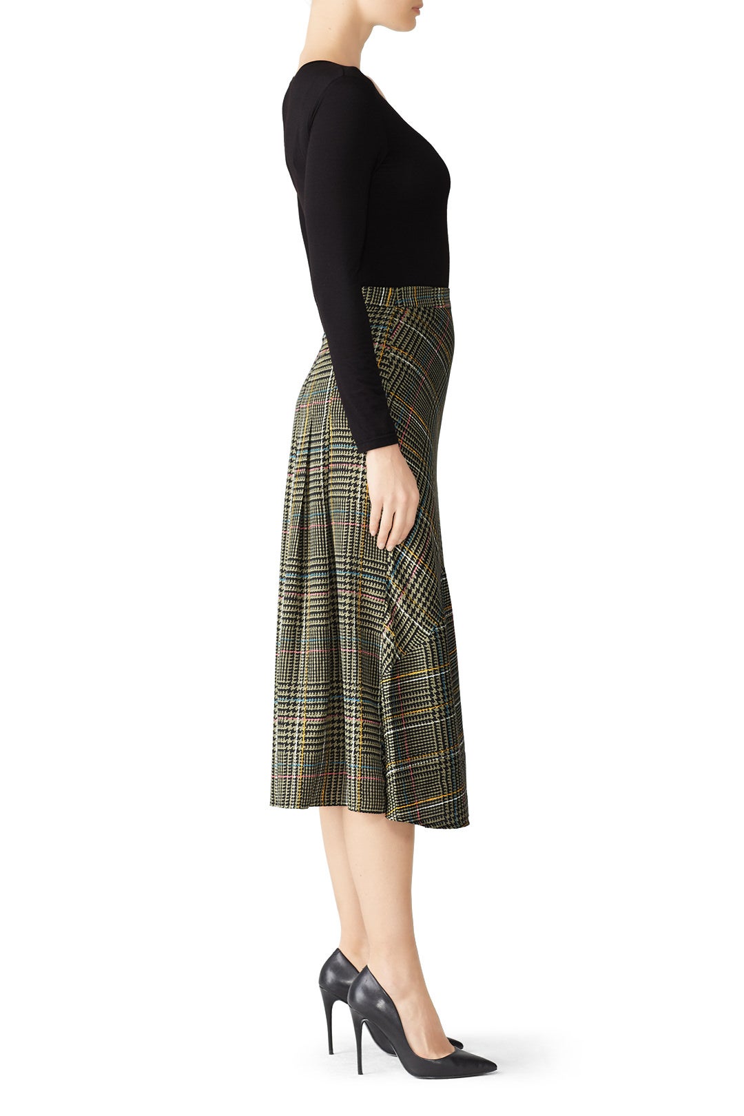 Plaid Marsha Midi Skirt by ASTR the Label 1