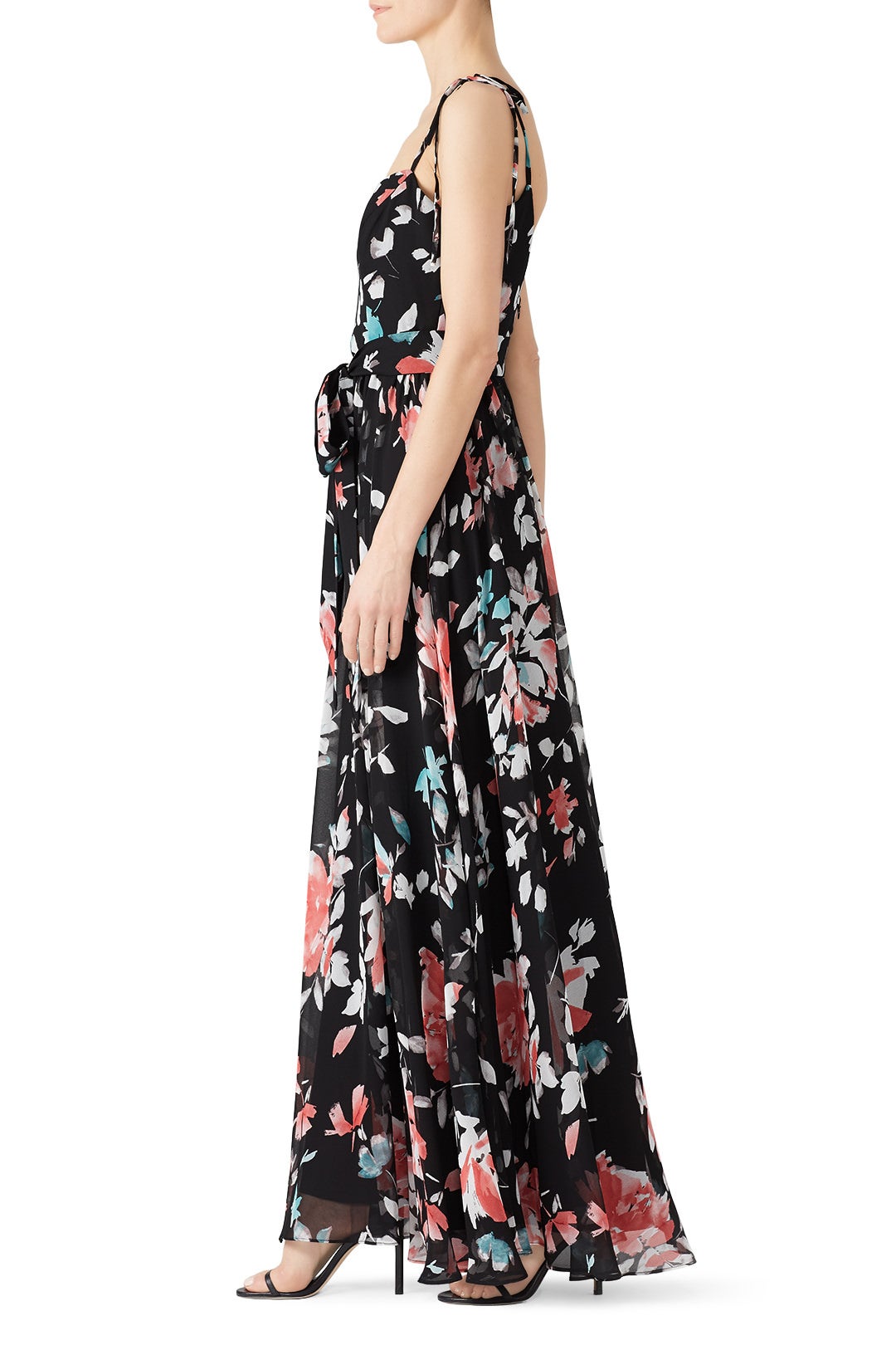 Hollie Black Floral Maxi by Dress The Population 2