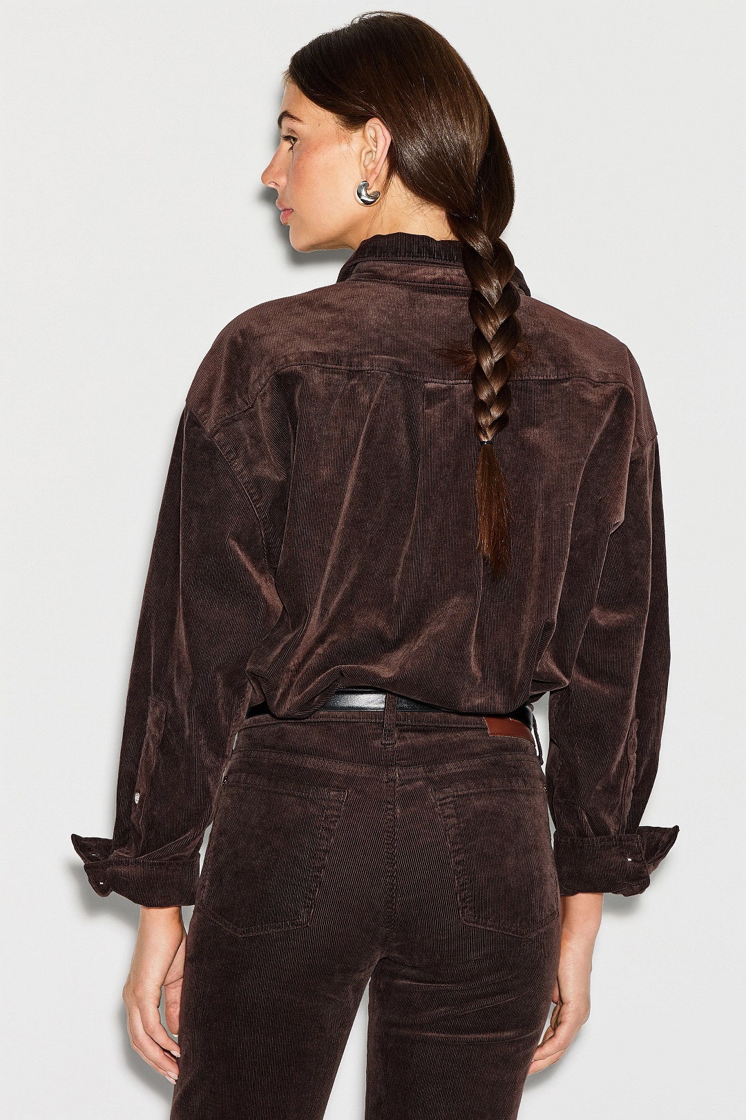 Nina Cropped Corduroy Shirt by 7 For All Mankind 2