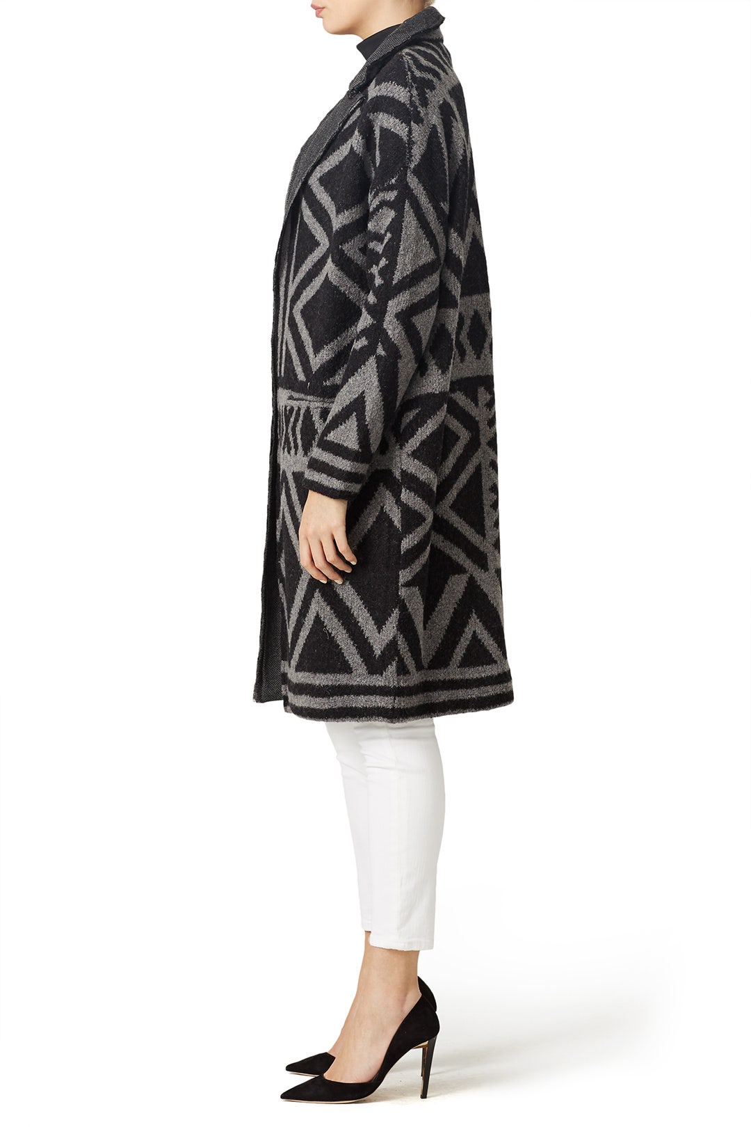 Bold Geo Sweater Coat by Free People 2