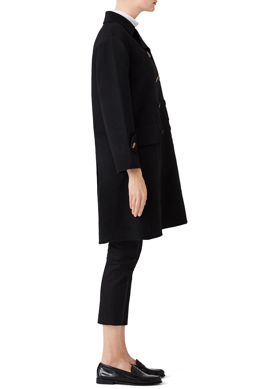 Black Oversized Coat by The Kooples 1