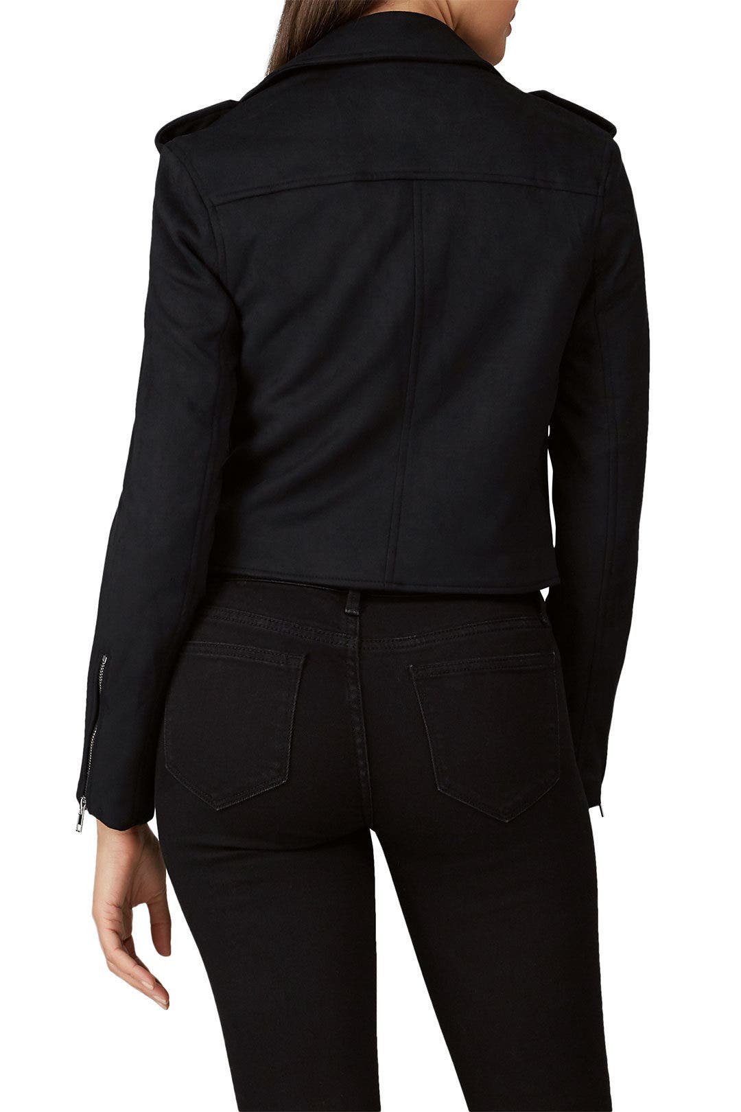 Black Suede Moto Jacket by Louna 2