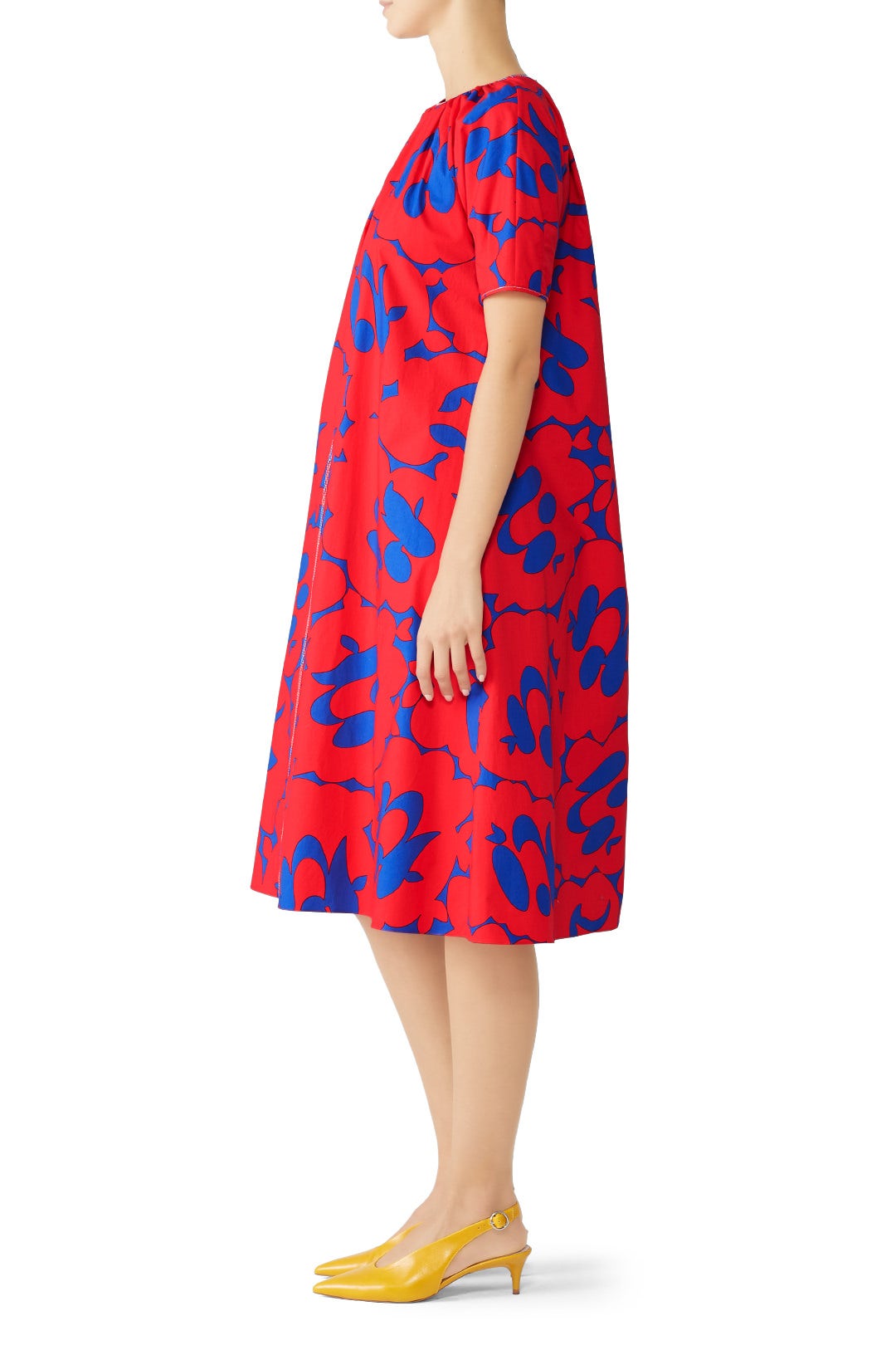 Red Belou Print Poplin Shift by Marni 2