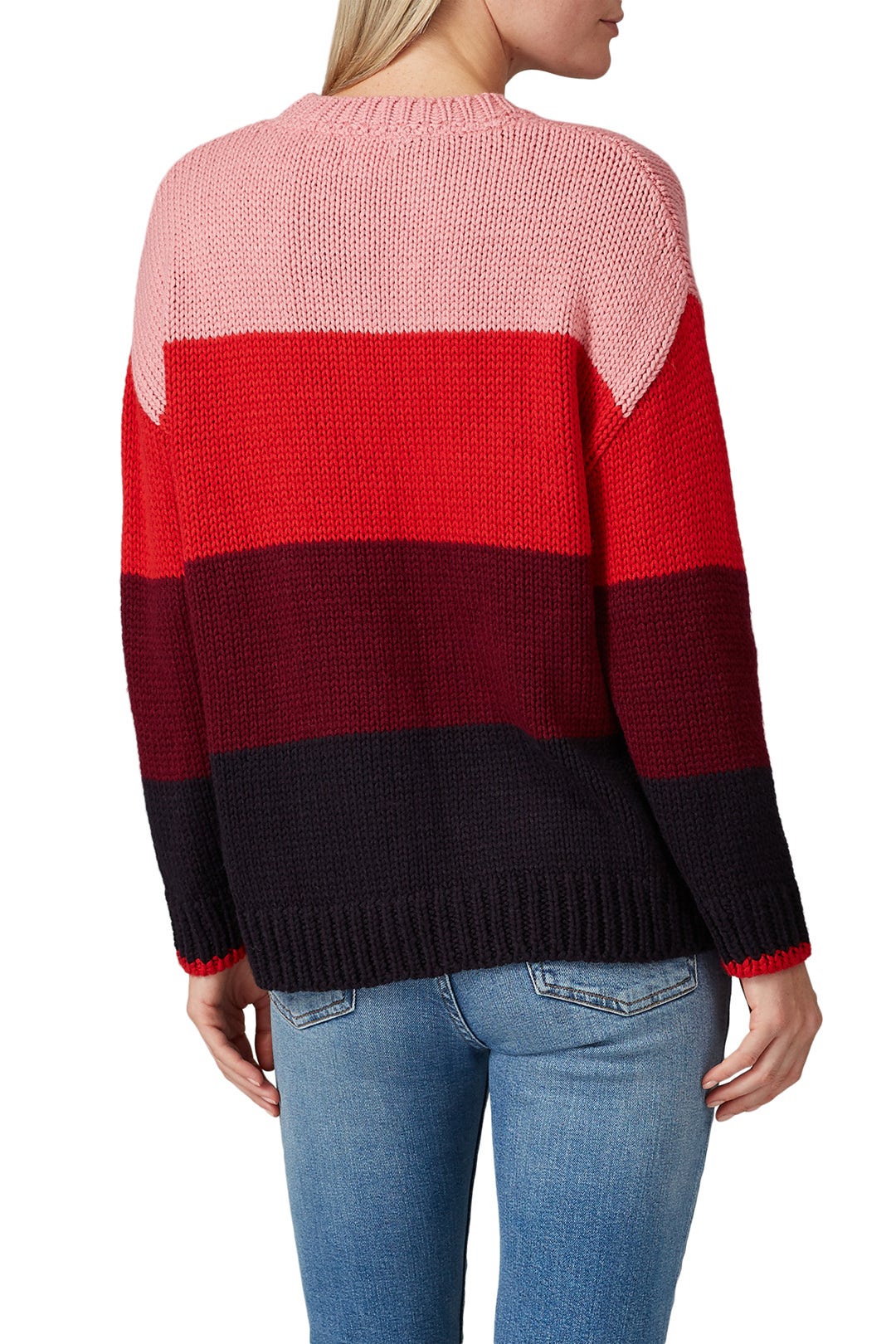 Red Stripe Knit Sweater by Sundry 1