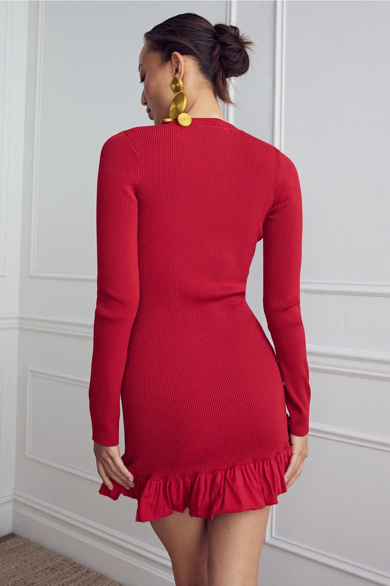 Sequin Long Sleeve Mini Dress by ROTATE | Rent the Runway
