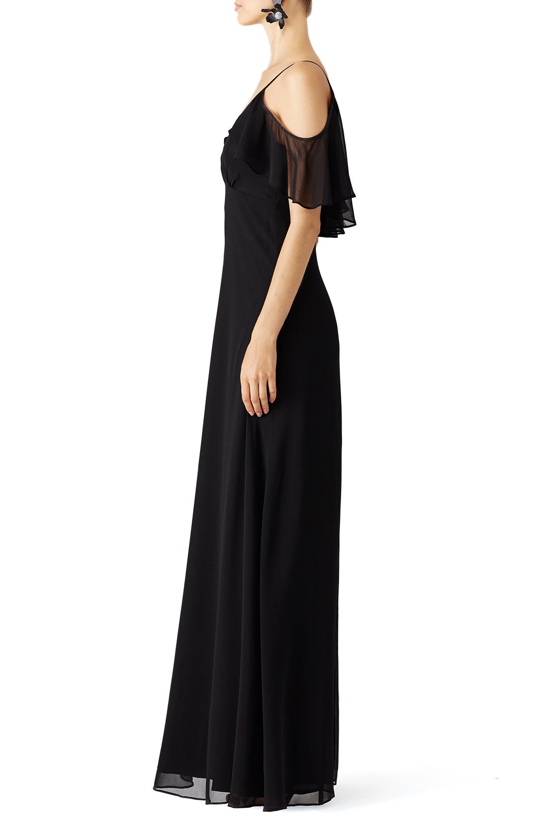 Black Butterfly Tier Gown by Slate & Willow 1