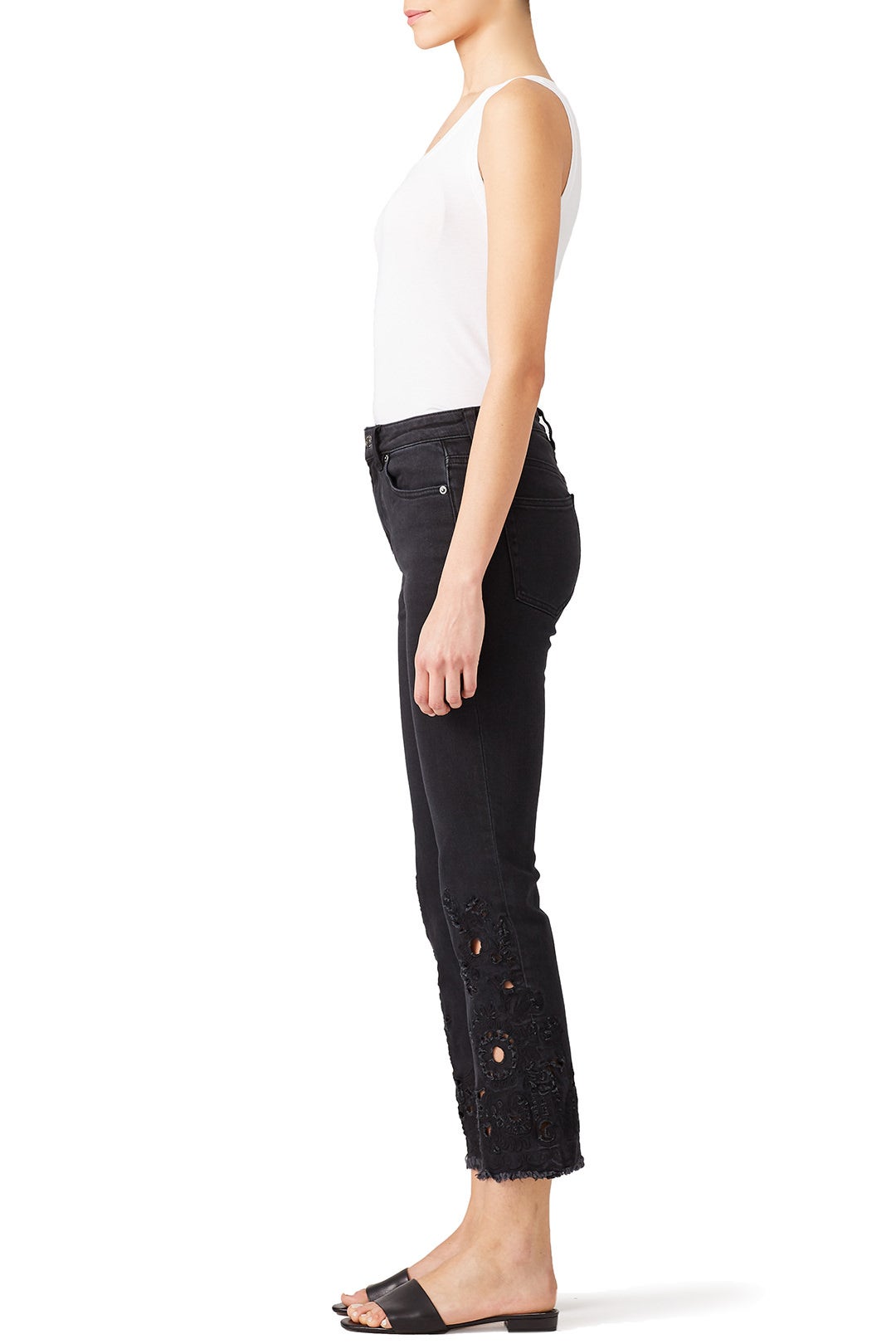 Cutwork Cigarette Jean by Free People 2