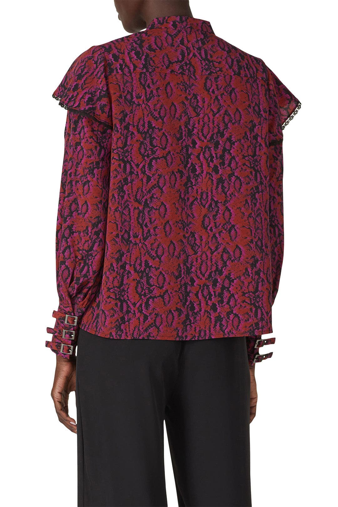 Lace Trim Python Top by Koché x RTR 2