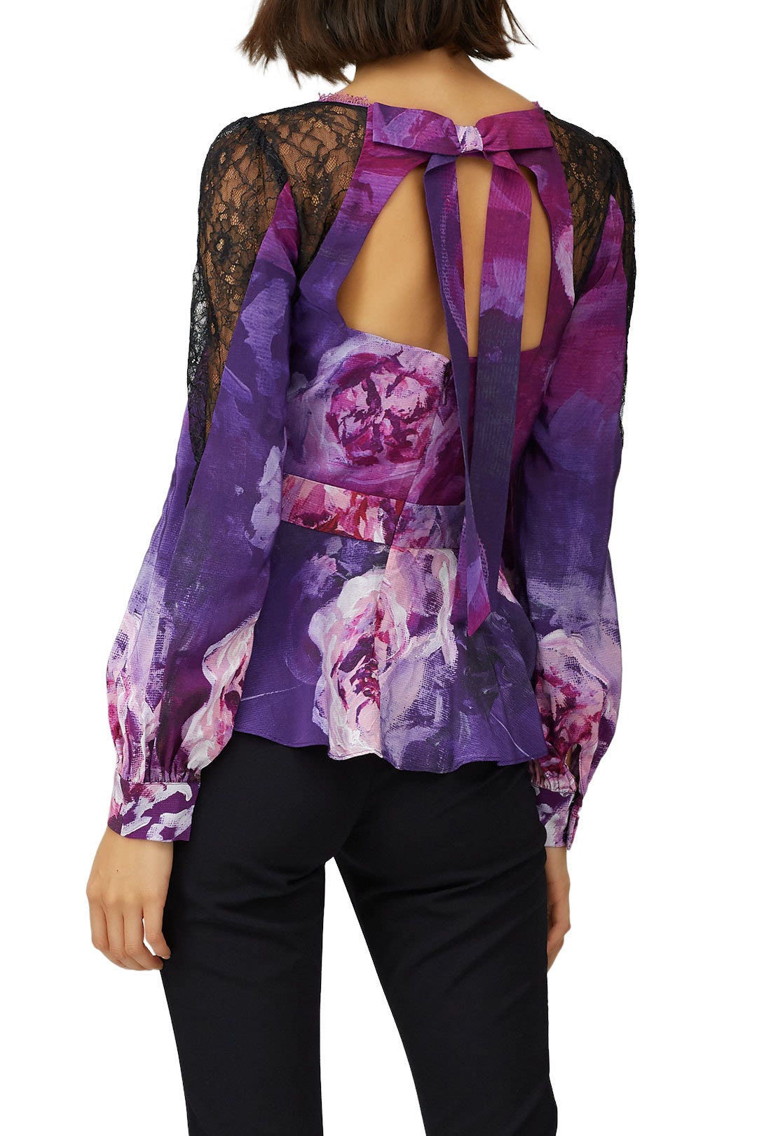 Floral Bow Back Top by Marchesa Notte 2