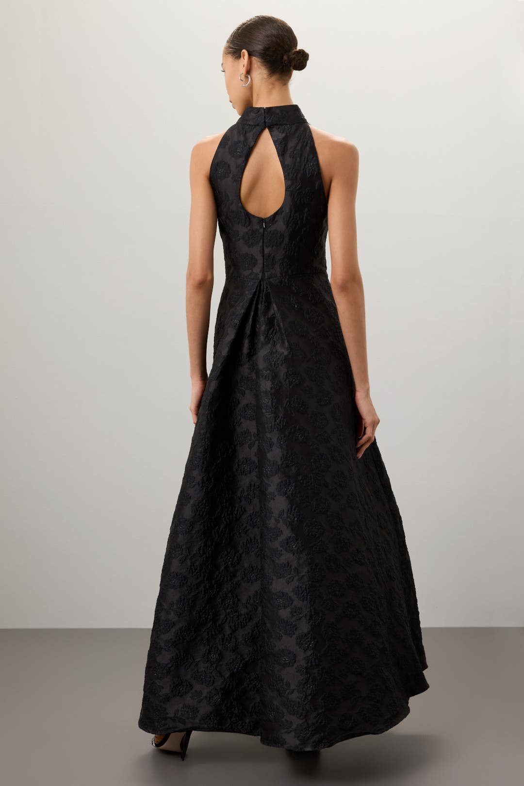 High Neck Jacquard Gown by ML Monique Lhuillier | Rent the Runway