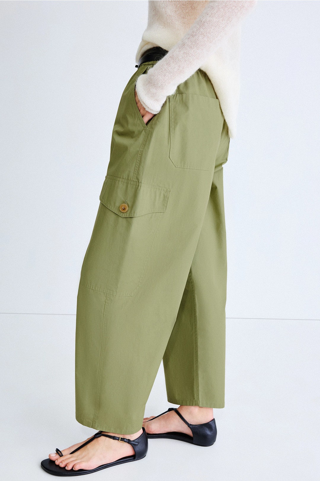 Green Barrel Leg Pants by Adam Lippes x RTR 1