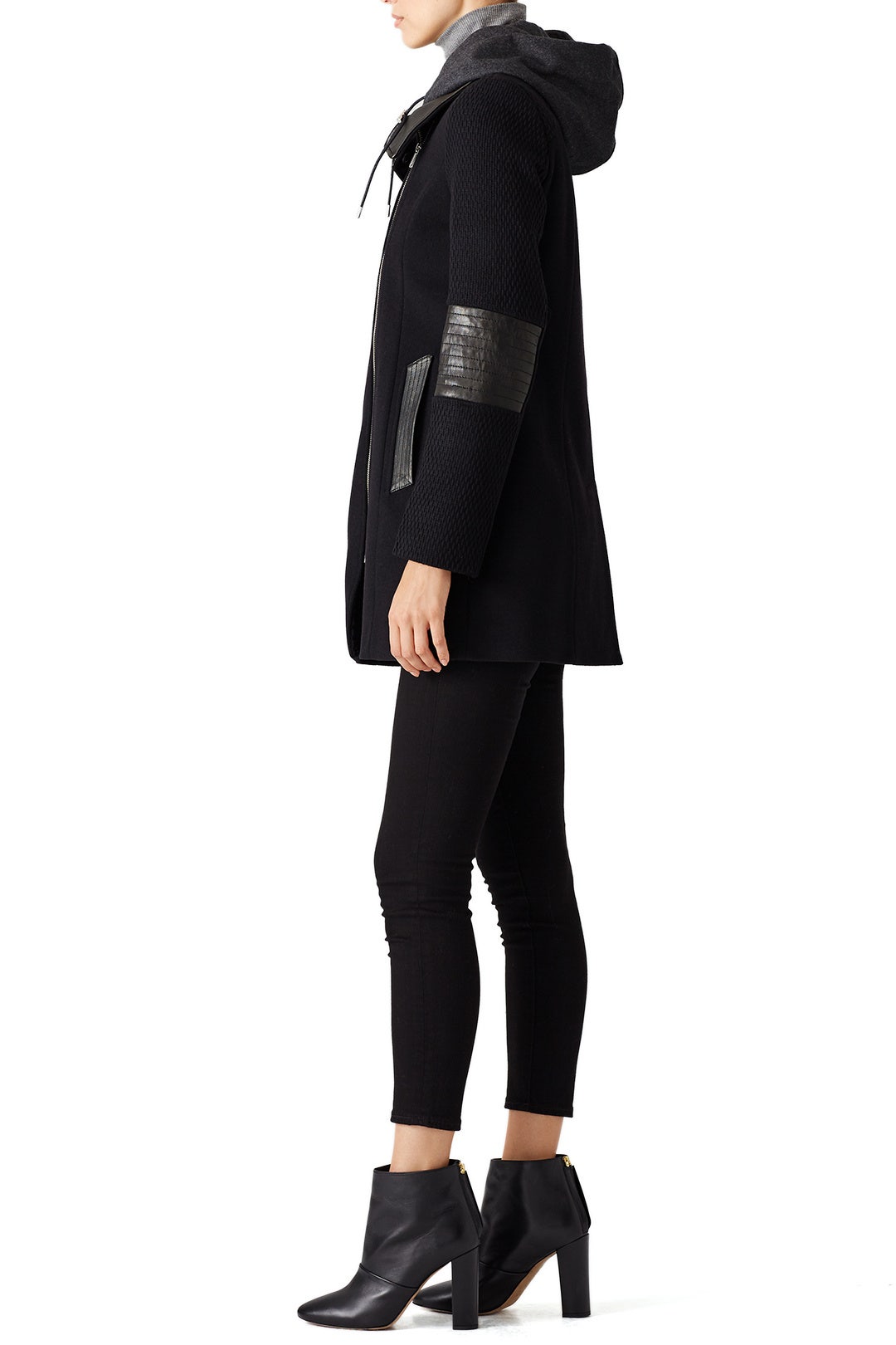 Black Corey Hooded Coat by Andrew Marc 2