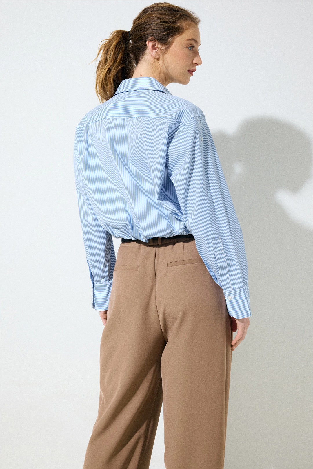 Leo Stripe Long Sleeve Button Up Top by A.L.C. 2