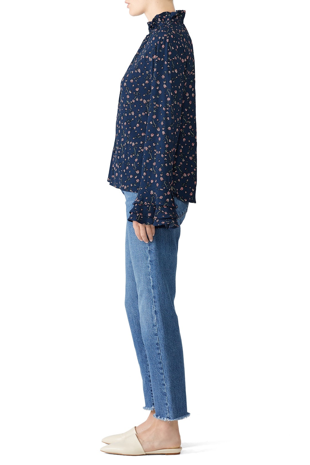 Blue Floral Rachel Blouse by Cleobella 1