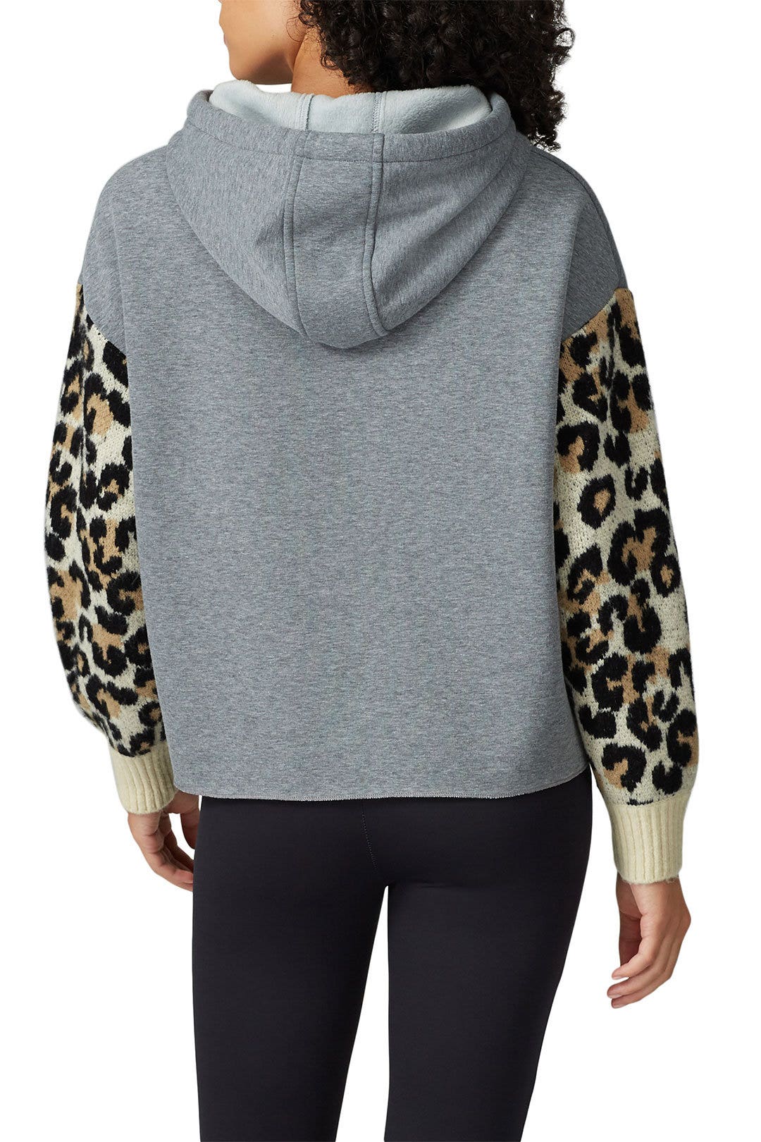Leopard Sleeves Sweatshirt by Central Park West 1
